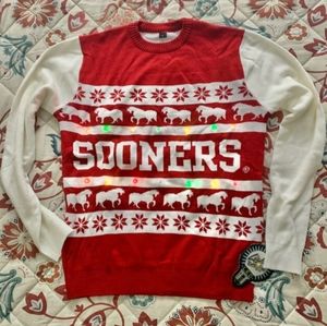 NCAA Oklahoma Sooners LED Light em Up Sweater sz S